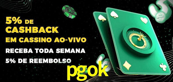 Promoções do cassino ao Vivo pgok